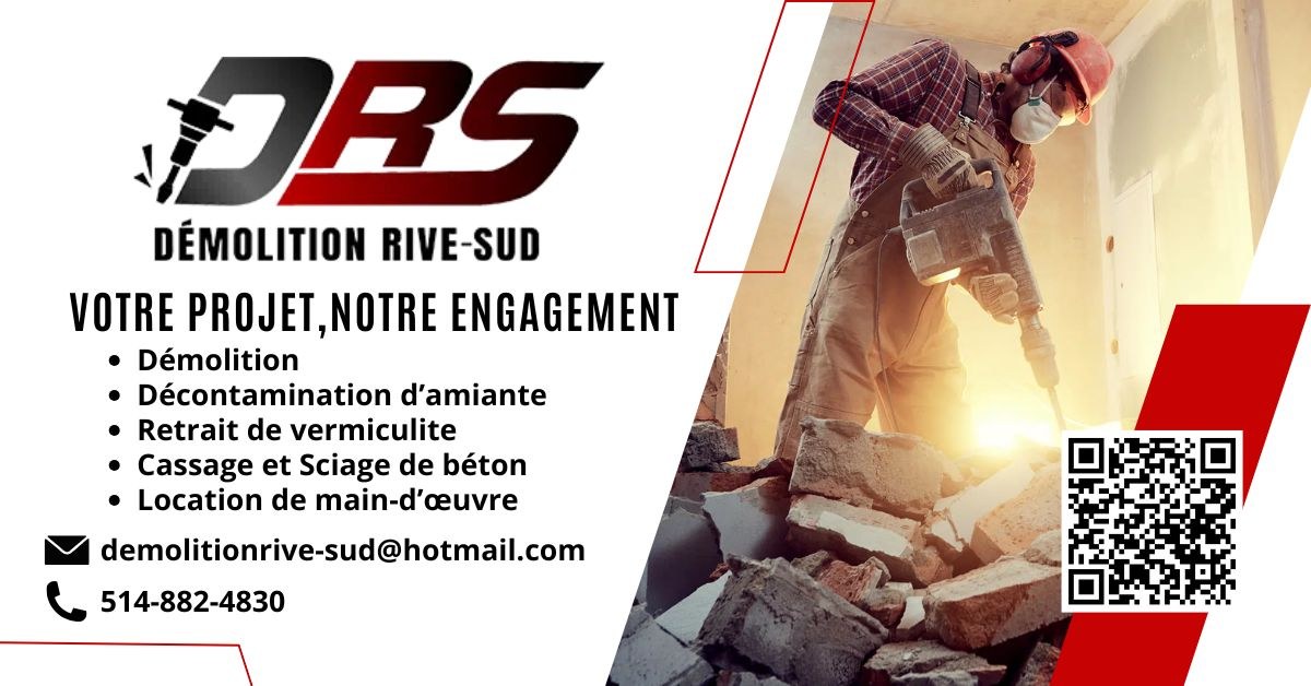 Bannière Démolition Rive-Sud